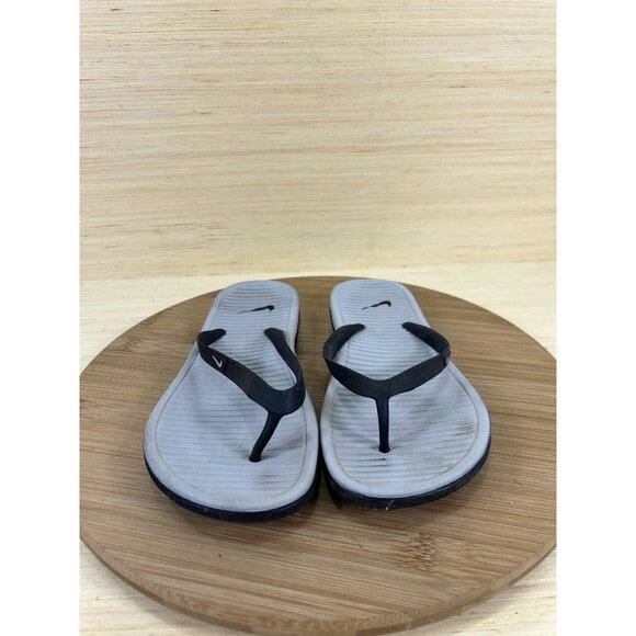 Nike Solarsoft Thong 2 Flip Flop Black Gray Sandals Womens Size 6 - Picture 2 of 9